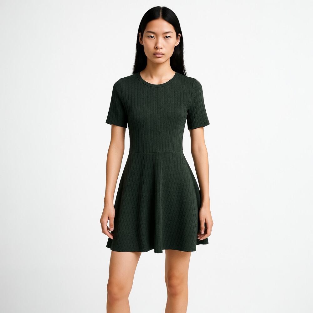H&M Dark Green Mini Dress